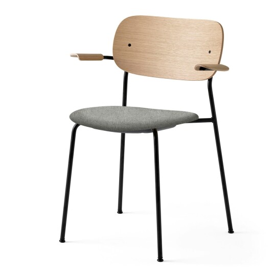 Audo Copenhagen Co Dining Chair Black Steel w. Armrest Hallingdal 130/Natural Oak Audo Copenhagen Co Dining Chair Black Steel w. Armrest Hallingdal 130/Natural Oak