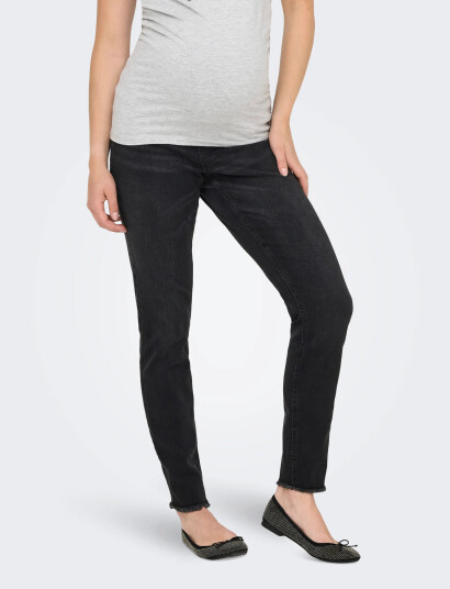 Only Maternity Olmblush Mid Sk Ank Rw Dnm Reabox Noos - Grey - XL x 32