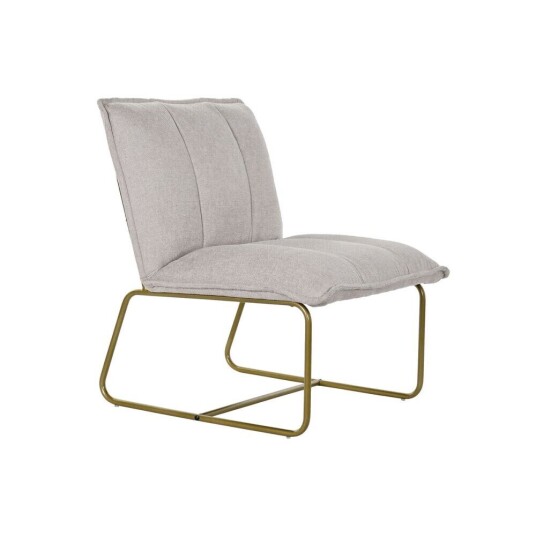 Dkd Home Decor Lenestol Dkd Home Decor Beige Gyllen Metall Polyester (66 X 71 X 77 Cm)