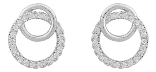 Snö Of Sweden Mona Irregular Earring Silver/Clear