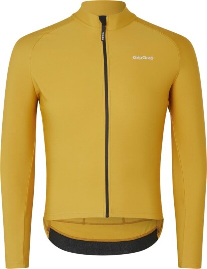 Gripgrab Men's ThermaPace Thermal Long Sleeve Jersey XL, Mustard Yellow