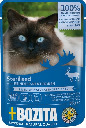 Bozita Sterilised Biter I Saus Reinsdyr 12 X 85 G Bozita Sterilised Biter I Saus Reinsdyr 12 X 85 G
