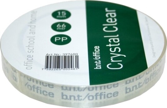 Bntoffice Kristalklar Tape 66M X 15Mm Pp 10 Stk.