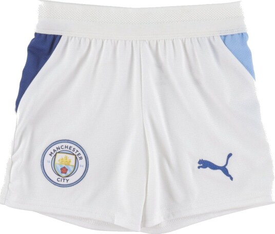 Puma Fotballshorts MCFC Jr White Puma 8 år (128) Shorts Blå Hvit