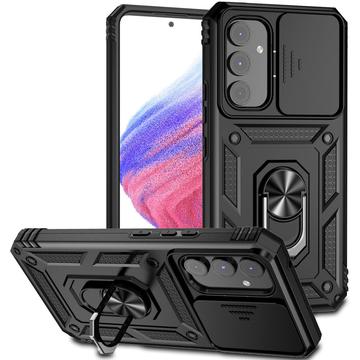 Samsung Galaxy A54 5G Hybrid-deksel med Roterende Ring med Kameraskjold Svart