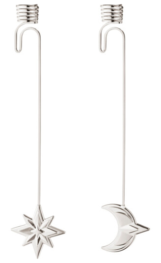 Georg Jensen CC 2024 lysholder sett måne stjerne 2-pk palladium