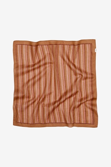 Becksöndergaard Skjerf Scallopia Striped Cotta Scarf Gul