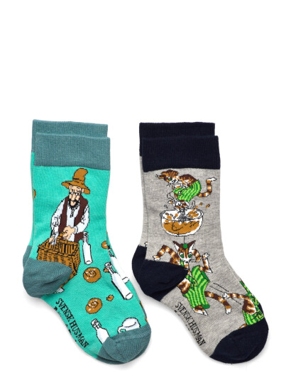 Geggamoja Pettson & Findus Socks 2 Pack Mix 22 24 Multi/patterned 31/33
