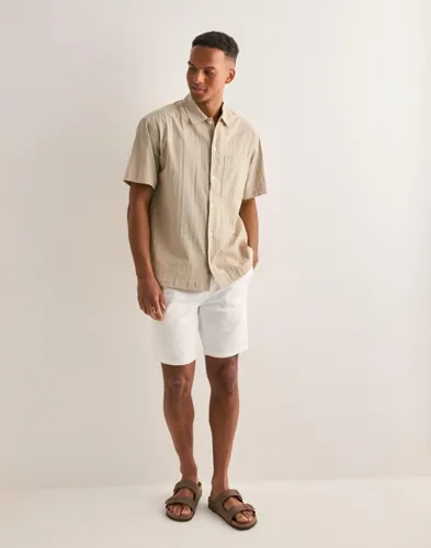 Jack & Jones Jprcceaston Seersucker S/S Shirt Ln Kortermede skjorter Beige
