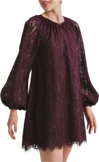 by Ti Mo Lace Shift Dress Burgundy XS by Ti Mo Lace Shift Dress Burgundy XS