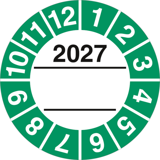 2027 kontrollmerker med tekstfelt til utfyllelse av eget bruk