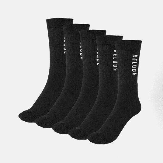 Relode Training Socks 5-pack, Black Svart 35-38