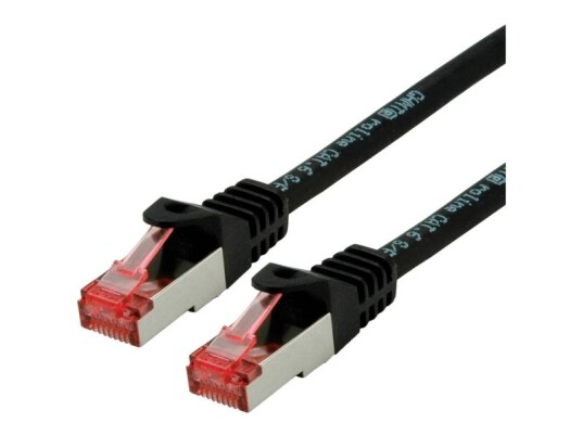 Roline Roline PatchCable Rj45 M To Rj45 M 2 M Sftp Pimf Cat 6 Halogen Free Shaped Stranded Black 21.15.2652 Roline Roline PatchCable Rj45 M To Rj45 M 2 M Sftp Pimf Cat 6 Halogen Free Shaped Stranded Black 21.15.2652