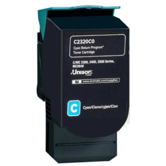 Lexmark C240X20 Tonerkassett cyan, 3500 sider