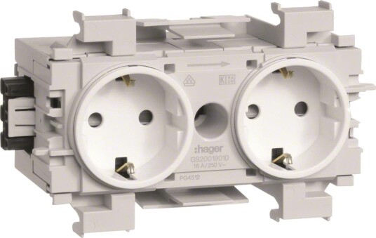 Hager GS20019016 Uttak 2-Veis, Jordet