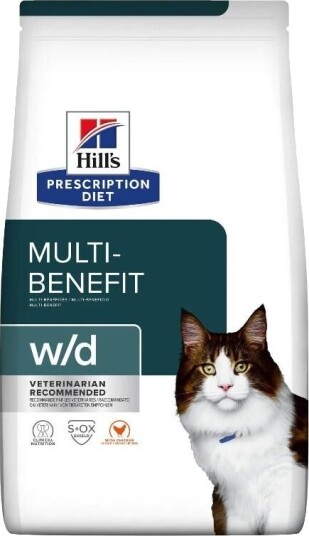 Hill's Prescription Diet Feline w/d Kylling Tørrfôr 1,5 kg for Katter med Mage- og Vektproblemer Hill's Prescription Diet Feline w/d Kylling Tørrfôr 1,5 kg for Katter med Mage- og Vektproblemer