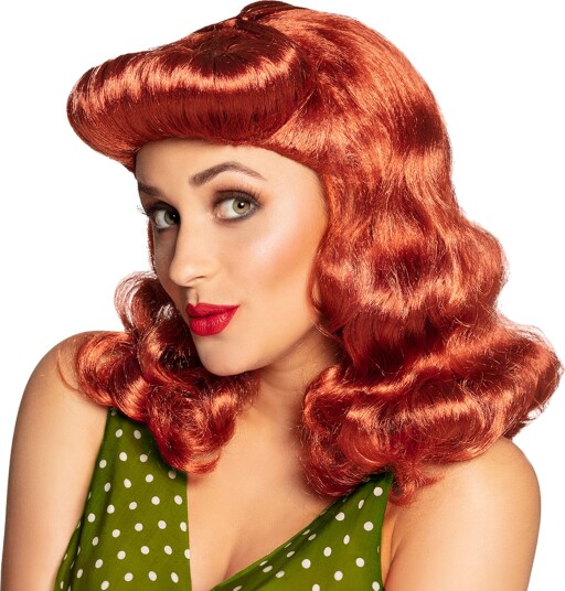 Boland Party Partners Pin-up Rød Parykk One-size 85050