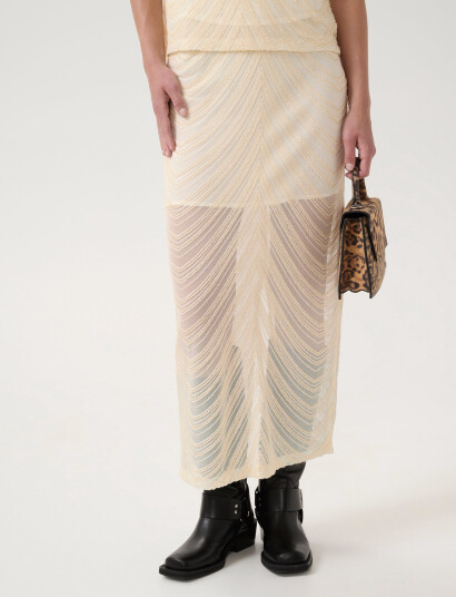 Gestuz Gliragz Hw Long Skirt - Cream - S Gestuz Gliragz Hw Long Skirt - Cream - S