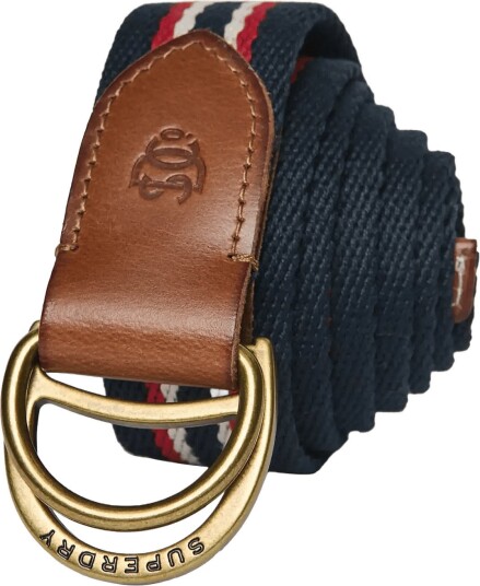 Superdry Heritage Stripe Webbing Belt   Navy   ONE SIZE