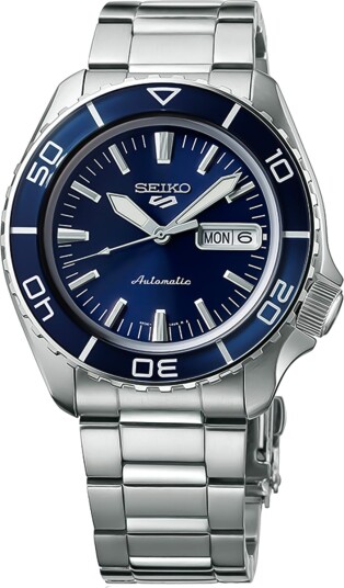 Seiko 5 Sports Automatic Diver Steel 42mm Blue Dial