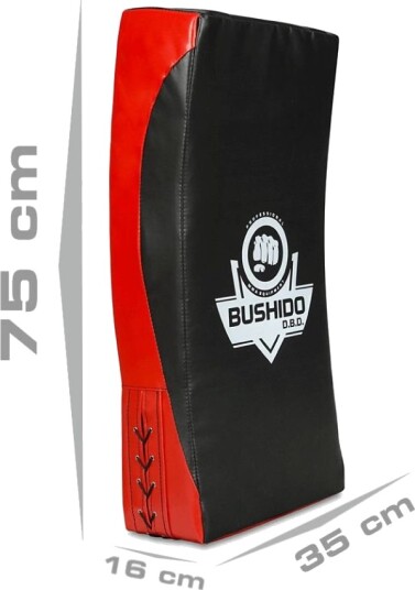 Sparkepute XXL   PROFILERT 75x35x16 cm shield Bushido svart   rød