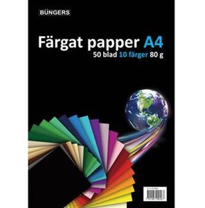 Büngers Farget kopipapir, 50 ark pr. pakke, rød Büngers Farget kopipapir, 50 ark pr. pakke, rød