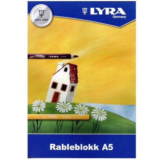 Lyra Rableblokk A5 40 ark 100g