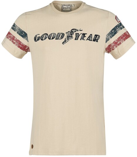 GoodYear - Rockabilly T-skjorte - Grand Bend - S til XXL - Herrer - beige
