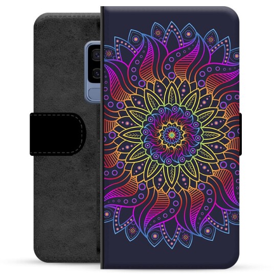Samsung Galaxy S9+ Premium Lommebok-deksel Fargerik Mandala