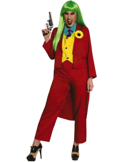 Mrs. Smile Joker Inspirert Kostyme til Dame Strl M Mrs. Smile Joker Inspirert Kostyme til Dame Strl M