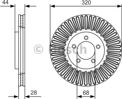 Bremseskive BOSCH 0 986 479 D19
