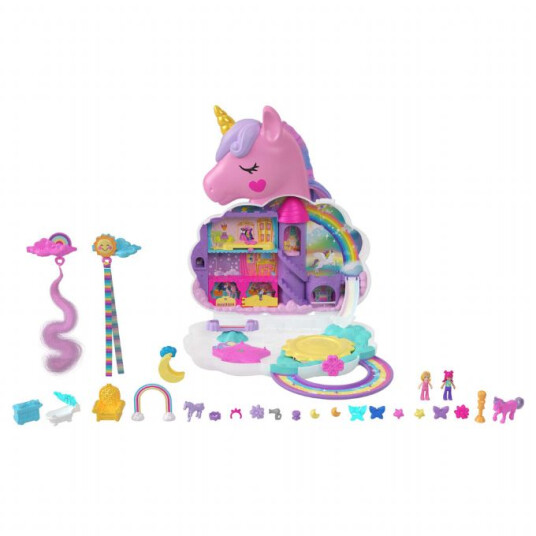 Polly Pocket Rainbow Unicorn Salon Playset Hkv51