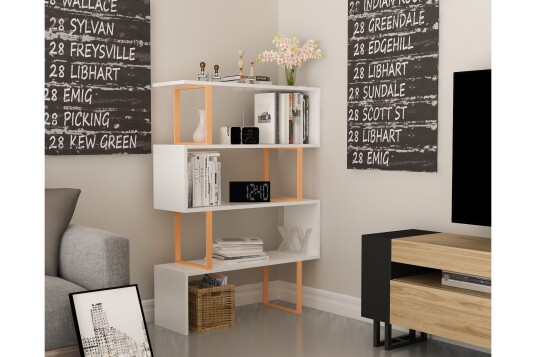 Bokhylle Dumö 92 cm Gul|Hvit Bokhylle Dumö 92 cm Gul|Hvit