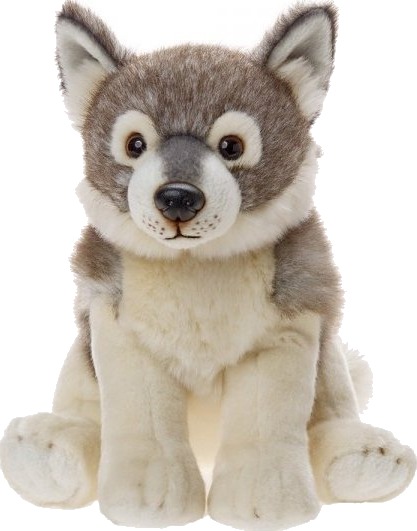 Ulv-Maskot Grå 23 Cm