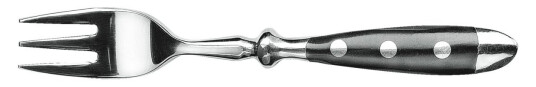PULSIVA Kakegaffel Gutshof; 15.4 cm (L); Sølvfarge, Håndtak Svart; 12 Stykk / Forpakning PULSIVA Kakegaffel Gutshof; 15.4 cm (L); Sølvfarge, Håndtak Svart; 12 Stykk / Forpakning