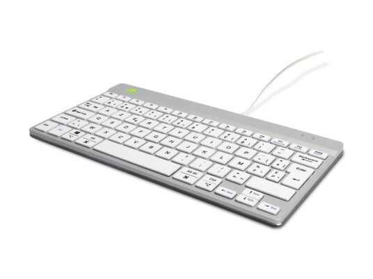 R-Go Compact Break - Tastatur - With Integrated Break Indicator - Usb-C - Azerty - Belgisk - Hvit