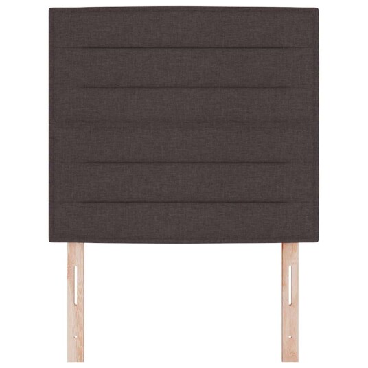 LED Hodegavl Linjedesign Mørk Brun 100 cm Stoff