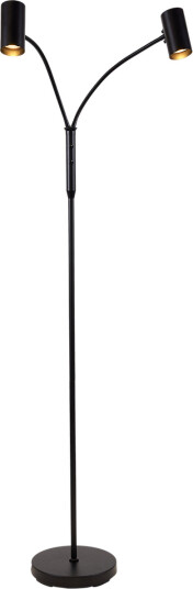Brasil gulvlampe 140 cm 2-lys Svart/Krom