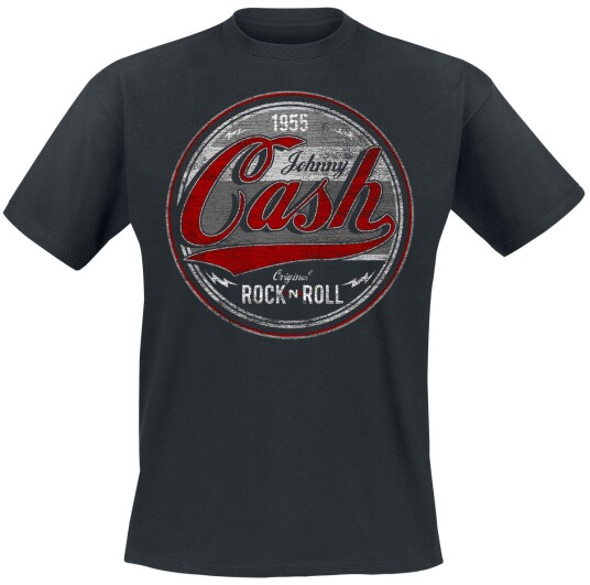 Johnny Cash T-skjorte Original Rock n Roll Red/Grey S til 4XL Herrer svart