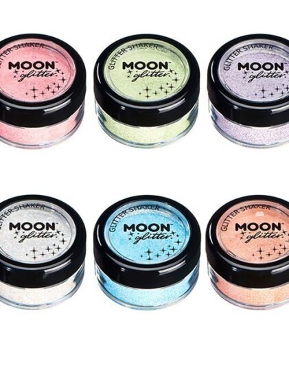 VELG BLANT 8 FARGER Pastellfarget Glitter Shaker