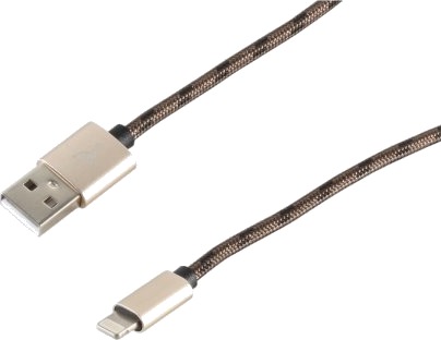 S/Conn 14-50078, 0,9 M, Lightning, Usb A, Brun, Rett, Rett
