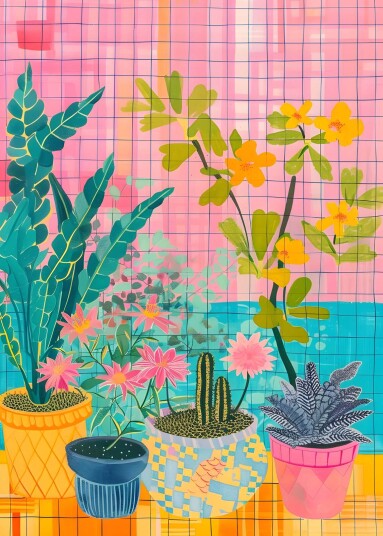 Plakat Livlig Botanisk Kunst Plakat Livlig Botanisk Kunst