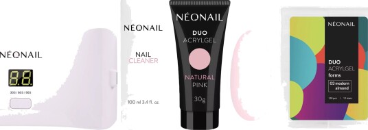 NEONAIL Nail Extention Kit With Duo Acrylgel Natural Pink & Modern Alm