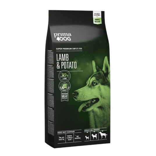 PrimaDog Voksenhundemat Lam & Potet 10 kg - Tørrfôr for Alle Raser PrimaDog Voksenhundemat Lam & Potet 10 kg - Tørrfôr for Alle Raser