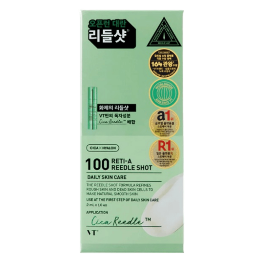 VT Cosmetics Reti-A Reedle Shot Ansiktsserum 10x2ml med CICA Teknologi