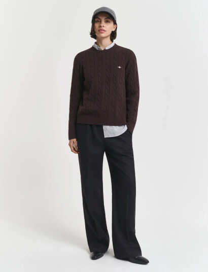 GANT Wool Blend Pull On Pants - Black - 34