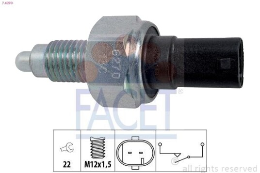 FACET 7.6270 Bryter, ryggelys FACET 7.6270 Bryter, ryggelys