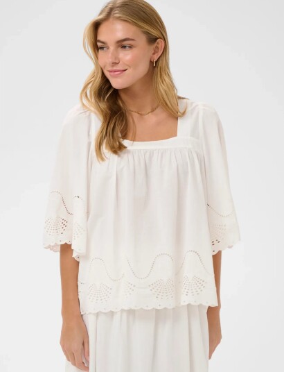 Saint Tropez Rivashellsz Blouse - White - M Saint Tropez Rivashellsz Blouse - White - M