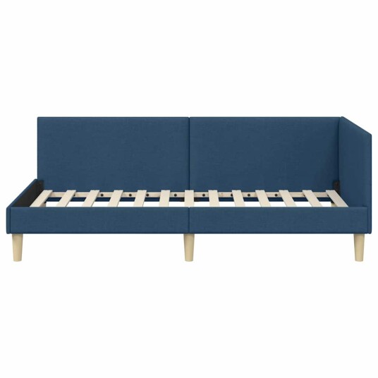Hjørnesengramme Annet Blå 90 x 200 cm Stoff og Konstruert tre Hjørnesengramme Annet Blå 90 x 200 cm Stoff og Konstruert tre
