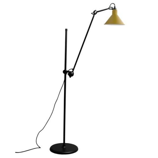 Lampe Gras N215L Gulvlampe Matt Sort & Matt Gul Lampe Gras N215L Gulvlampe Matt Sort & Matt Gul